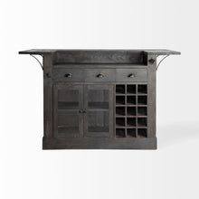 Load image into Gallery viewer, Solid Wood Rolling Kitchen Island With Storage - Gray
