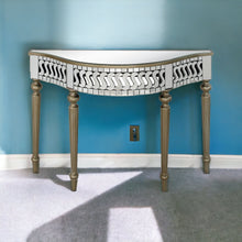 Load image into Gallery viewer, Mirrored Glass Free Form Console Table - Silver And Gold