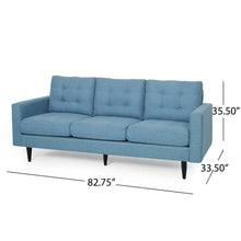 Load image into Gallery viewer, Jenny - Contemporary Tufted Fabric 3 Seater Sofa