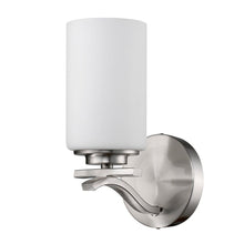 Load image into Gallery viewer, One Light And Glass Wall Sconce - Silver