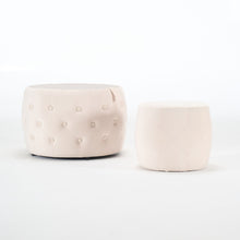 Load image into Gallery viewer, Nesting Ottomans 2 Piece With Tray, 4 In 1 Function