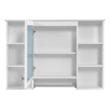 Load image into Gallery viewer, 3 In 1 Modern Bathroom Mirror Cabinet With Adjustable Shelf, Soft Close Door, High Definition Mirror & Towel Bar