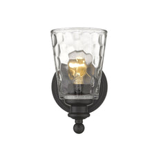 Load image into Gallery viewer, Metal And Pebbled Glass Wall Light - Bronze