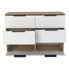Load image into Gallery viewer, Six Drawer Double Dresser - White And Natural
