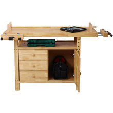 Load image into Gallery viewer, Wood Workbench For Garage Workshop And Home - Natural