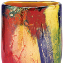 Load image into Gallery viewer, Abstract Oval Murano Table Vase - Red / Red / Yellow