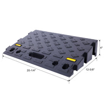 Load image into Gallery viewer, Heavy Duty Plastic 4" High Portable Automotive Curb Ramp For Cars & Wheelchairs Interlocking Design - Black