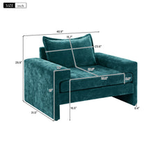 Load image into Gallery viewer, Upholstered Accent Chair With Wide Armrests And Ergonomic Back Support