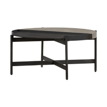 Load image into Gallery viewer, Concrete And Metal Round Coffee Table - Gray And Black
