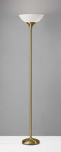 Load image into Gallery viewer, Shiny Metal Torchiere Floor Lamp - Antiqued Brass