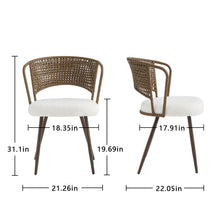 Load image into Gallery viewer, Farmhouse Style Wicker Dining Chair