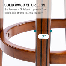 Load image into Gallery viewer, 29.5'' Cow Top Wooden Bar Stool, 360 Degree Swivel Bar Height Chair With Backs For Home Kitchen Counter