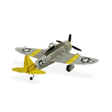 Load image into Gallery viewer, Hand Painted P-47D Thunderbolt Model Airplane - Yellow / Gray