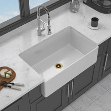 Load image into Gallery viewer, Single Bowl Apron Front Kitchen Sink - White