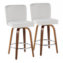 Load image into Gallery viewer, Henry - Contemporary Fixed Height Counter Stool With Swivel With Round Footrest (Set of 2)