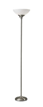 Load image into Gallery viewer, Tailored Metal Torchiere With Bright Illumination - Satin Steel