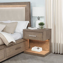 Load image into Gallery viewer, Gibbons - 1 Drawer Nightstand With LED Light - Brown