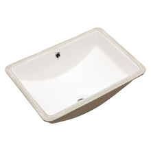 Load image into Gallery viewer, European Style Ceramic Rectangular Undermount Bathroom Sink With Overflow
