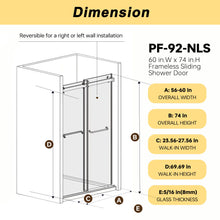 Load image into Gallery viewer, Frameless Double Sliding Shower Door
