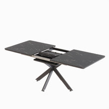 Load image into Gallery viewer, Extendable Dining Table Set With Curved Backrest Upholstered Chairs