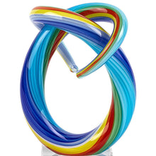 Load image into Gallery viewer, Murano Modern Abstract Tabletop Sculpture (376085) - Rainbow