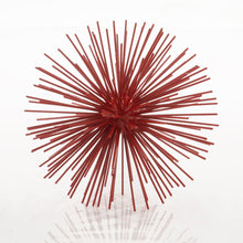 Load image into Gallery viewer, Spiked Decorative Orb Tabletop Sculpture - Red