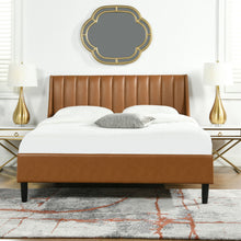 Load image into Gallery viewer, Aspen - Vertical Tufted Modern Headboard Platform Bed Set