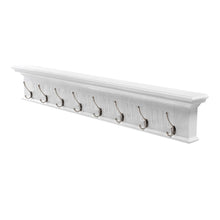 Load image into Gallery viewer, 51" Wood Eight Hook Wall Mount Rack - White
