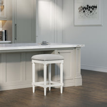Load image into Gallery viewer, Square Stool With Upholstered Seat