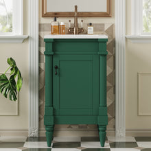 Load image into Gallery viewer, Bathroom Vanity With Sink, Storage Cabinet With Door, Drop In Sink, Compact Freestanding Design