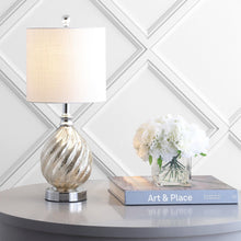 Load image into Gallery viewer, 21'' Novelty Table Lamp LED With Globe Shade - Silver