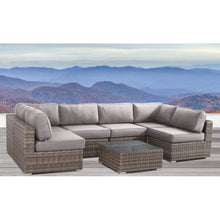 Load image into Gallery viewer, 6 Person Wicker Seating Group With Premium Cushions - Gray Mix