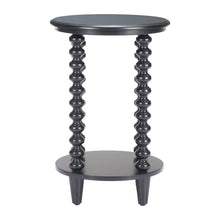 Load image into Gallery viewer, Solid Wood Pedestal End Table - Black