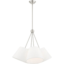 Load image into Gallery viewer, 26'' Four Light Dimmable Chandelier With Shades - Nickel