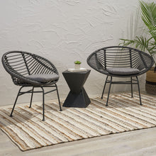 Load image into Gallery viewer, Cordella - Outdoor Woven Wicker Chairs With Cushions, (Set of 2)