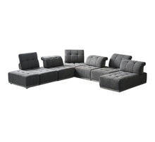 Load image into Gallery viewer, Polyester Modular U Shaped Seven Piece Corner Sectional - Gray