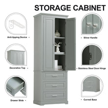 Load image into Gallery viewer, Tall Storage Cabinet With 3 Drawers For Bathroom