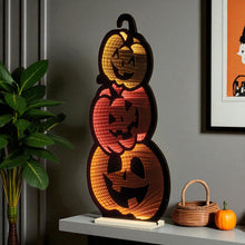 Load image into Gallery viewer, Halloween Jack-O-Lantern Tabletop Sign With LED (633943) - Orange / Black / Yellow