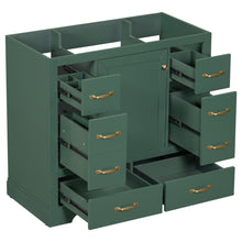 Load image into Gallery viewer, Modern Bathroom Vanity Base Only, 6 Drawer Storage With Adjustable Shelf