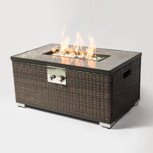 Load image into Gallery viewer, Outdoor Propane Fire Pit Table - Brown