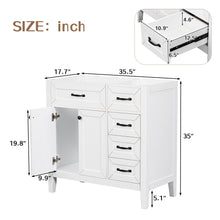 Load image into Gallery viewer, Modern Bathroom Vanity Base Only, 2 Doors And 3 Drawers