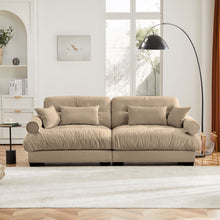 Load image into Gallery viewer, Modern Oversize Sofa With Cloud Like Comfort, Featuring Waist And Throw Pillows
