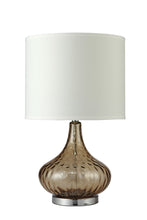 Load image into Gallery viewer, Textured Glass Table Lamp - Clear Brown