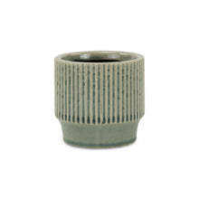 Load image into Gallery viewer, Striped Round Pot Planter (487451) - Green