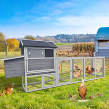 Load image into Gallery viewer, Chicken Coop, Large Outdoor Hen House With Run And Nesting Box Poultry Cage