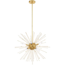 Load image into Gallery viewer, 30" Eight Light Dimmable Chandelier With Shades - Brass