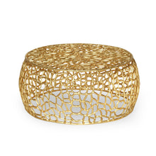 Load image into Gallery viewer, Modern Glam Mesh Coffee Table With Accents And - Gold
