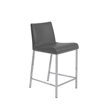 Load image into Gallery viewer, 24" Steel Low Back Counter Height Bar Chairs (Set of 2) - Gray And Silver