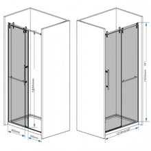 Load image into Gallery viewer, Frameless Sliding Bathtub Door With Frame