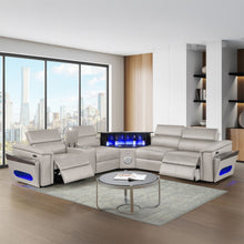 Load image into Gallery viewer, Nova - Sectional With Bluetooth Speaker, LED And Lifting Wine Cabinet